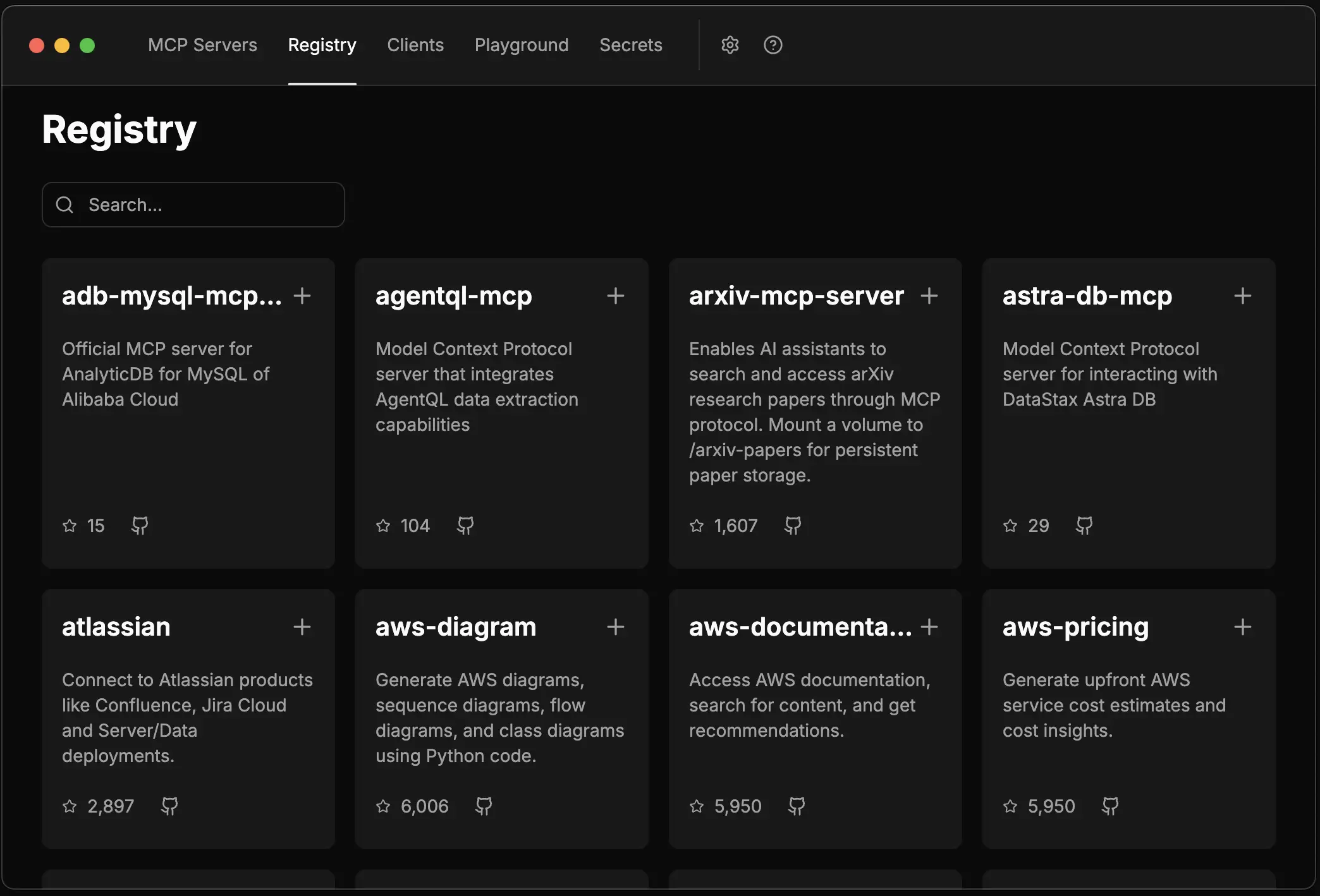 ToolHive Registry Page